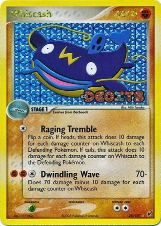 2005 Pokemon EX Deoxys Stamped Whiscash Reverse Holofoil 28/107