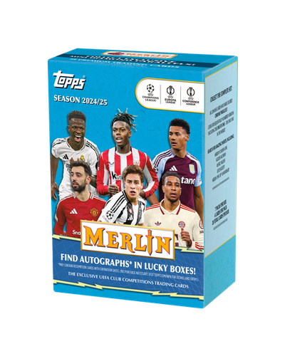 2024 - 2025 Topps UEFA Club Competitions Merlin Chrome Soccer Blaster
