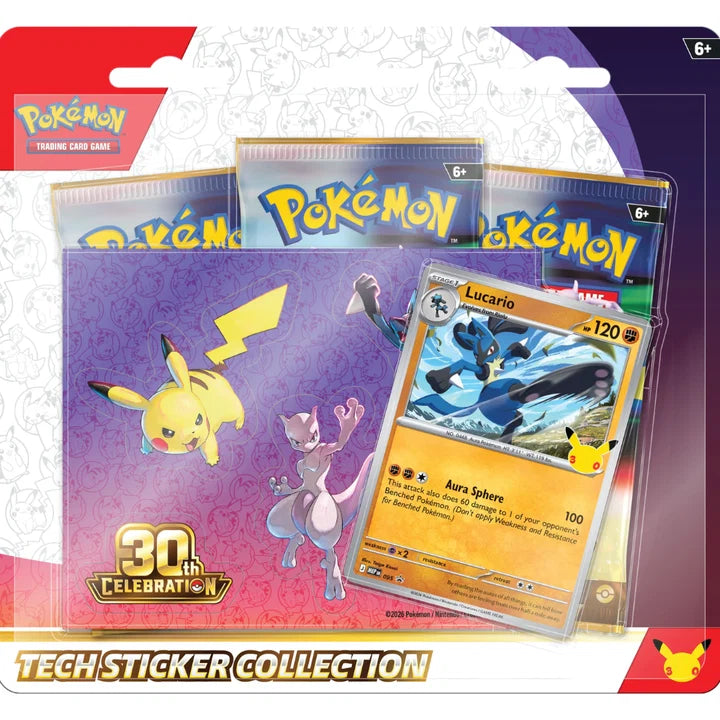 Pokemon - 30th Celebration - Tech Sticker Collection - Lucario