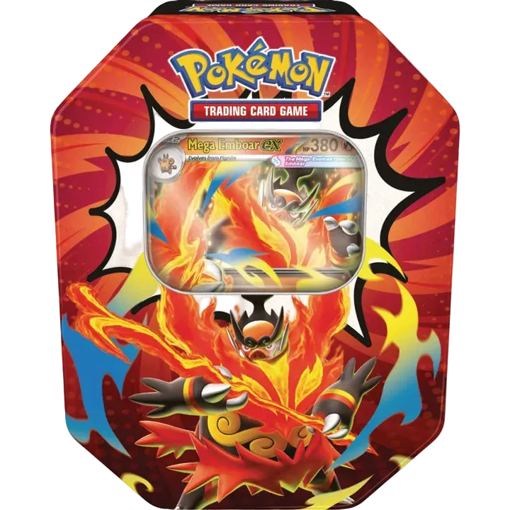 Pokemon - Mega Evolution Tin - Ascended Heroes - Mega Emboar ex