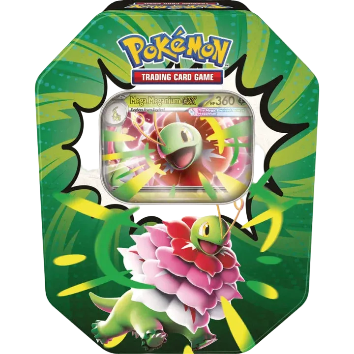 Pokemon - Mega Evolution Tin - Ascended Heroes - Mega Meganium ex