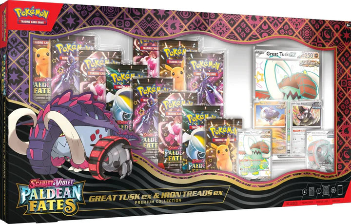 Pokemon - Paldean Fates Great Tusk Ex & Iron Treads Ex Premium Collection