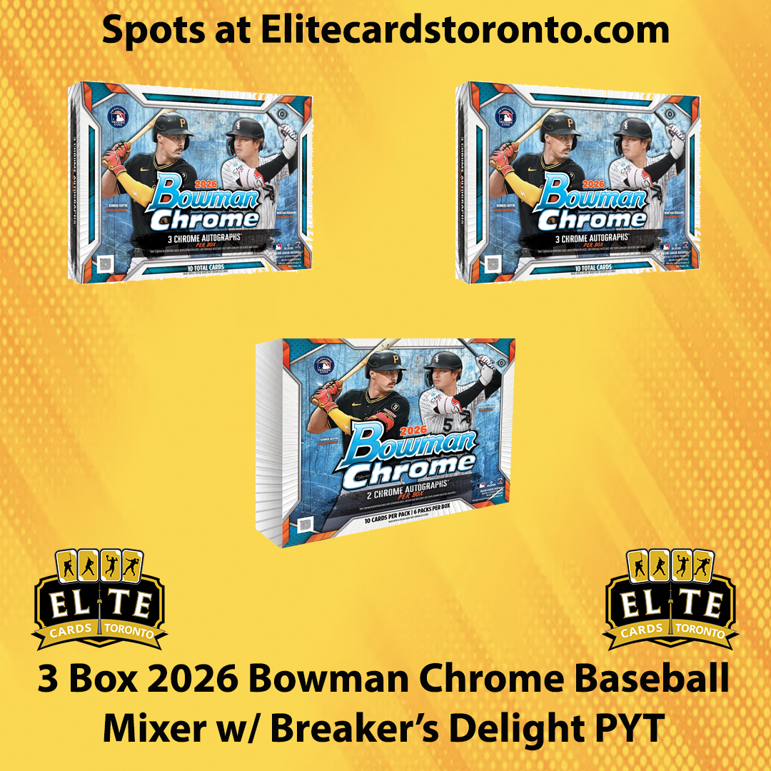 3 Box 2026 Bowman Chrome Baseball Mixer w 2 Box Breakers Delight - Break #3589