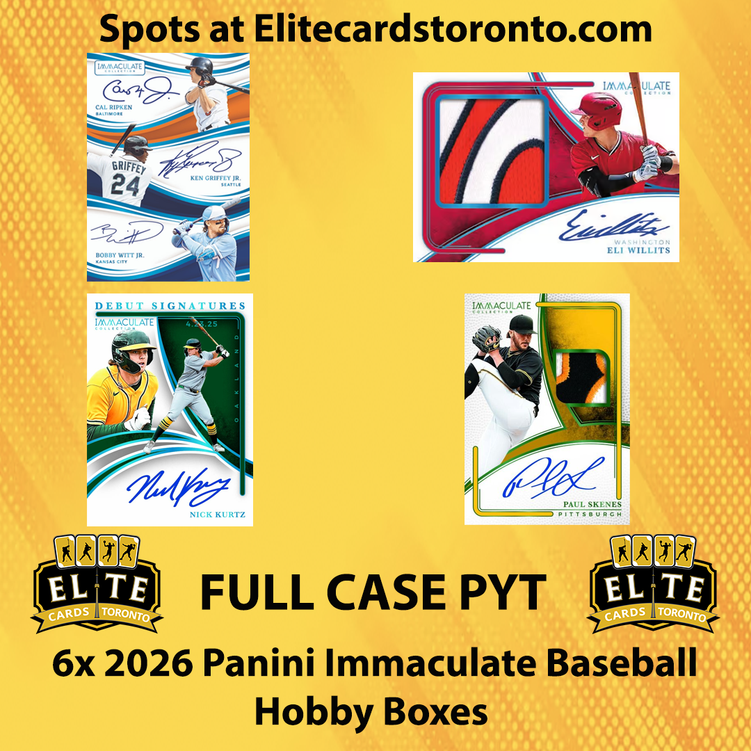 2026 Panini Immaculate Baseball Hobby Case PYT (6 Box) - Break #3414