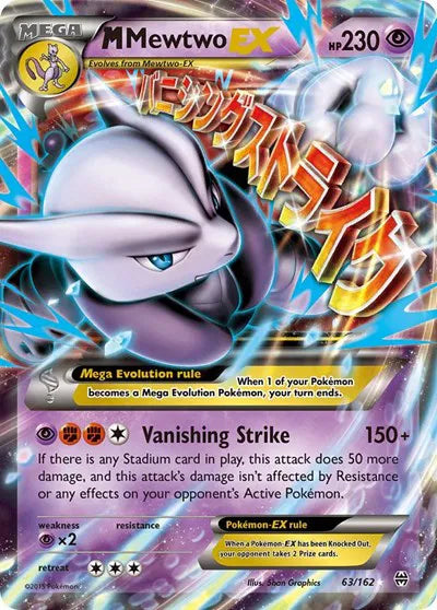 2015 Pokemon BREAKThrough M Mewtwo EX 63/162