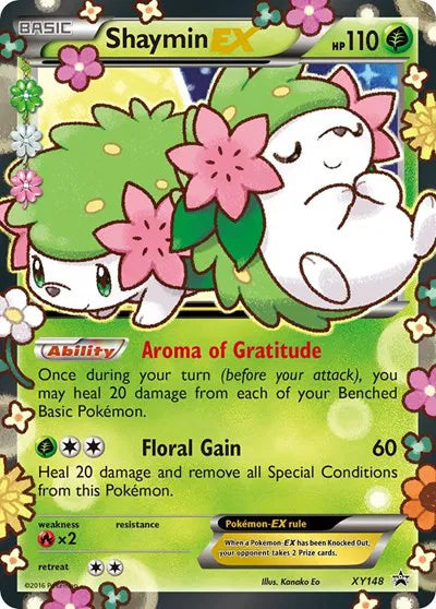2016 Pokemon XY Black Star Promo Shaymin EX XY148