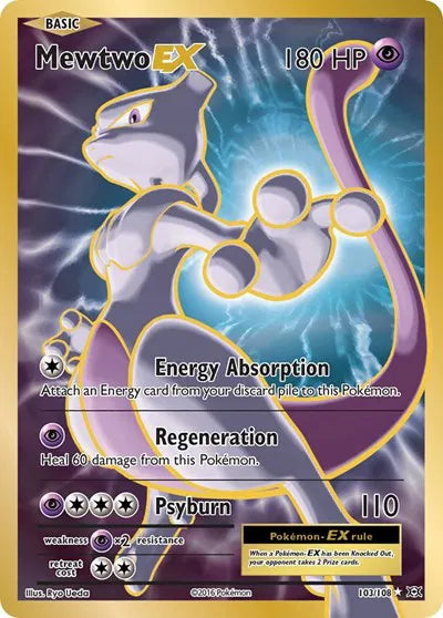 2016 Pokemon XY Evolutions Mewtwo EX Full Art 103/108