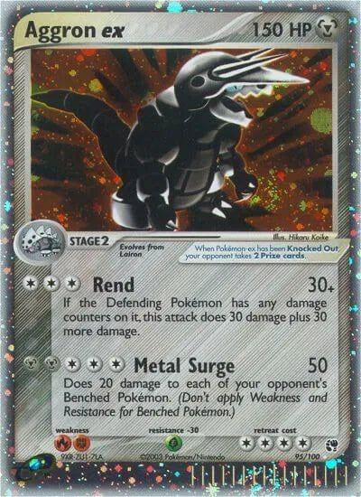 2003 Pokemon EX Sandstorm Aggron ex 95/100