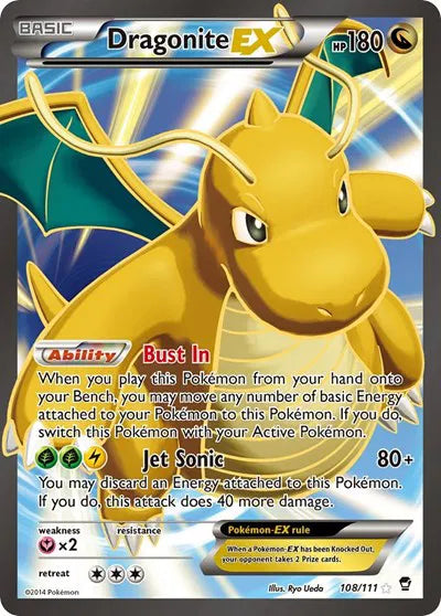 2014 Pokemon Furious Fists Dragonite EX (Full Art) 108/111