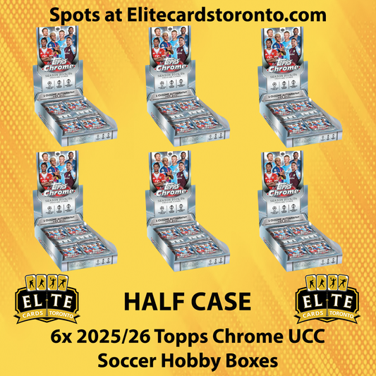 2025 - 2026 Topps Chrome UCC Soccer Half Case PYT (6 Box) #8 - Break #3276