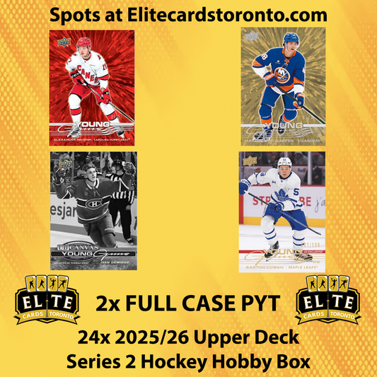 2025 - 2026 Upper Deck Series 2 Hockey Hobby Double Case PYT (24 Box) #2 - Break #3061