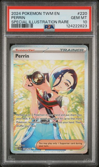 2024 POKEMON TWILIGHT MASQUERADE PERRIN SPECIAL ILLUSTRATION RARE 220/167 PSA 1O