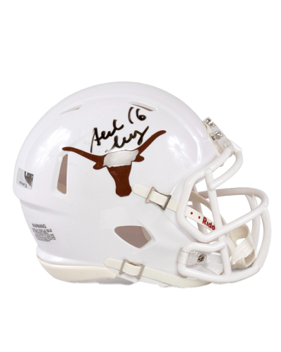 Arch Manning Autographed University of Texas White Mini Speed Replica Helmet