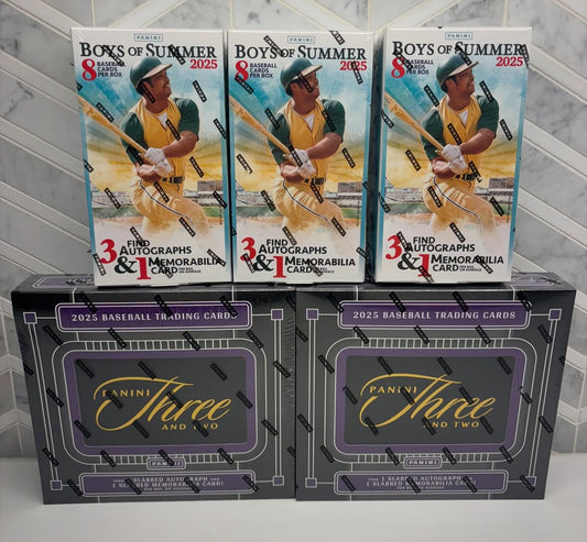 5 Box 2025 Panini Baseball Hobby Mixer PYT - Break #2833