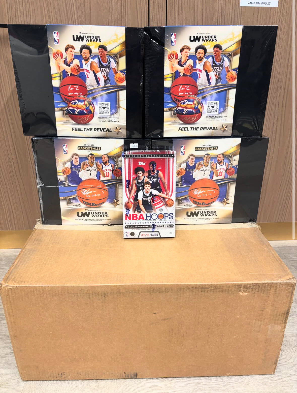 2025 - 2026 Fanatics Underwraps Basketball Case (4 Box) w/ NBA Hoops Mixer - Break #3309