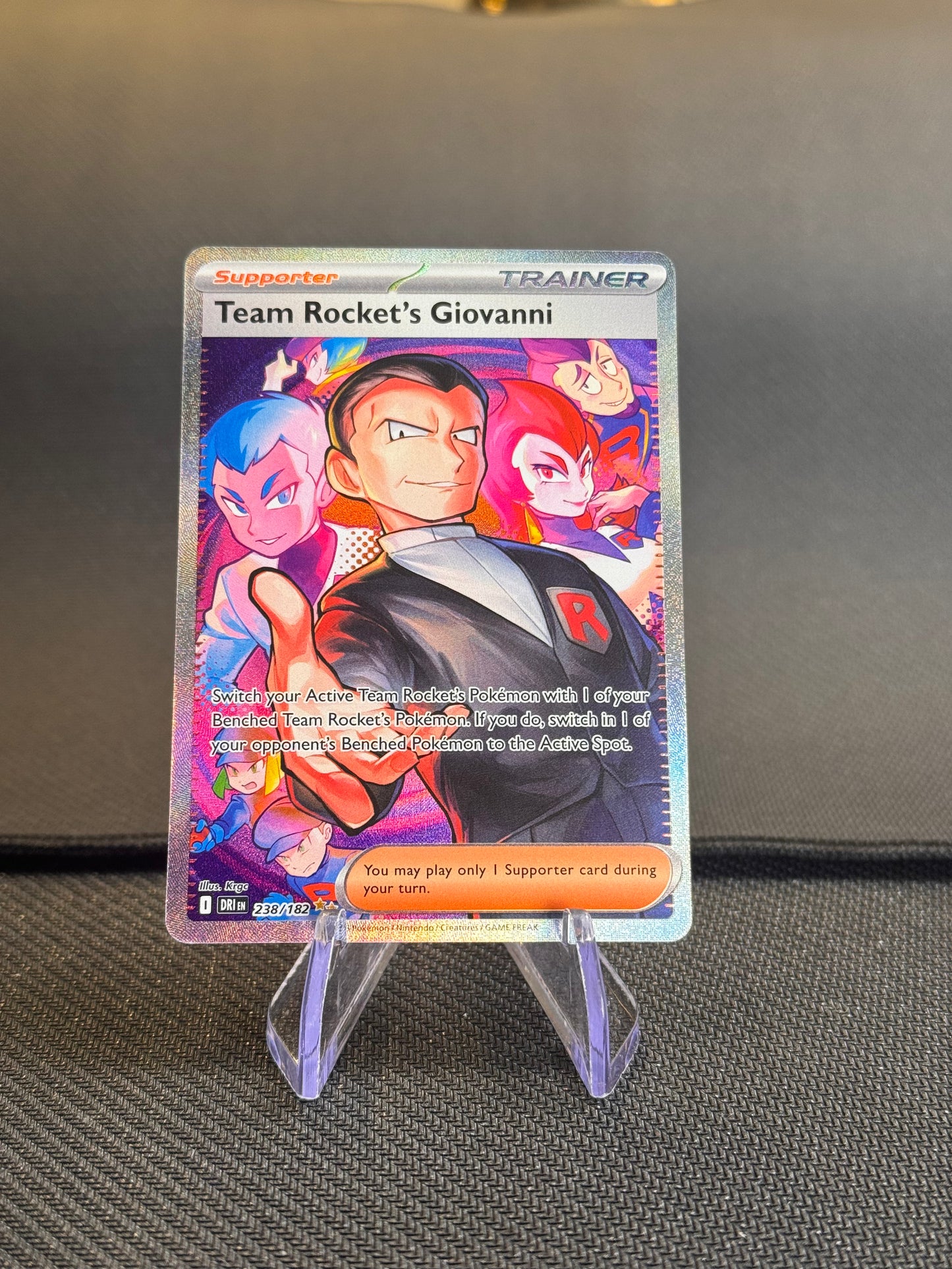2025 Pokemon Destined Rivals Team Rocket's Giovanni Special Illustration Rare 238/182