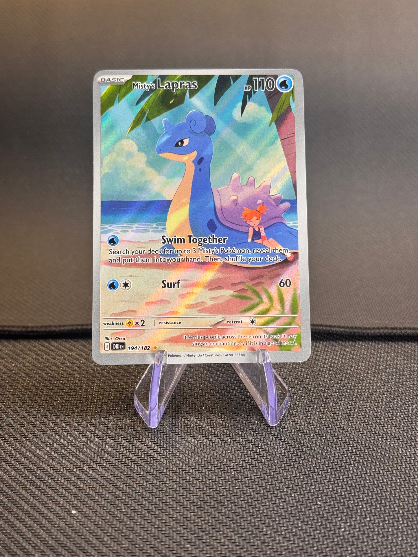2025 Pokemon Destined Rivals Misty's Lapras Illustration Rare 194/182