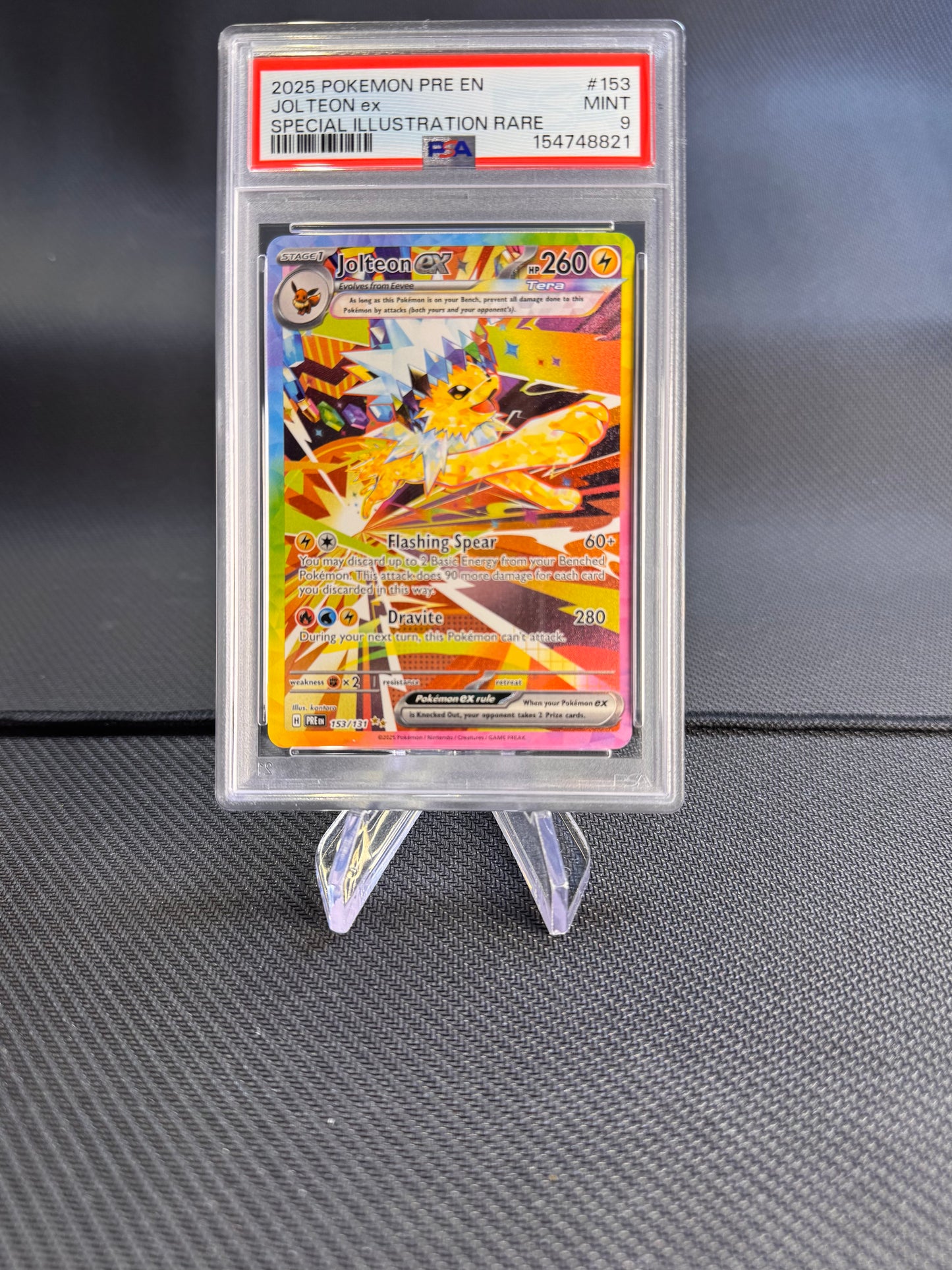 2025 Pokemon Prismatic Evolutions Jolteon ex PSA 9 153/131