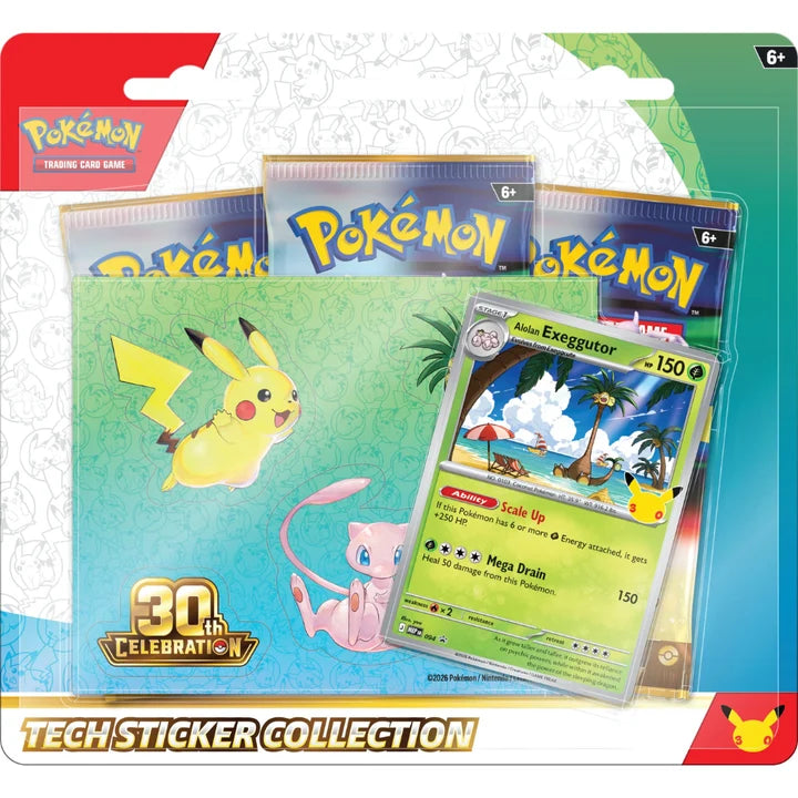 Pokemon - 30th Celebration - Tech Sticker Collection - Alolan Exeggutor