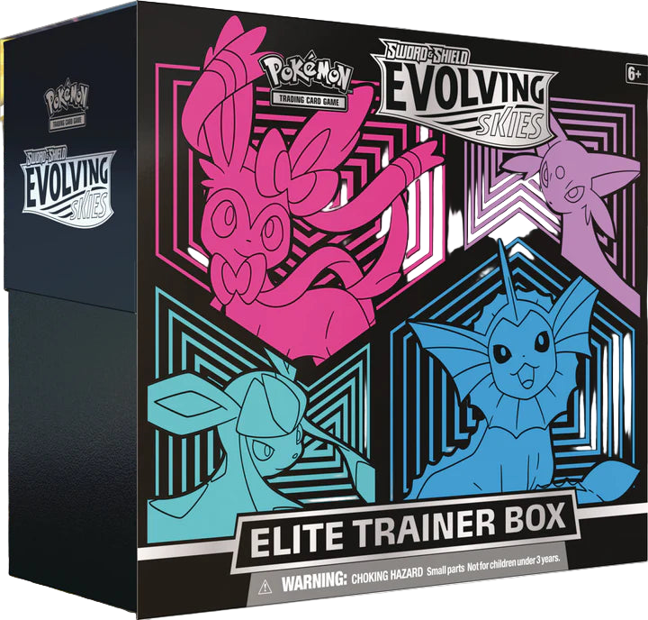 Pokemon - Evolving Skies - Elite Trainer Box - Sylveon, Vaporeon, Glaceon, and Espeon