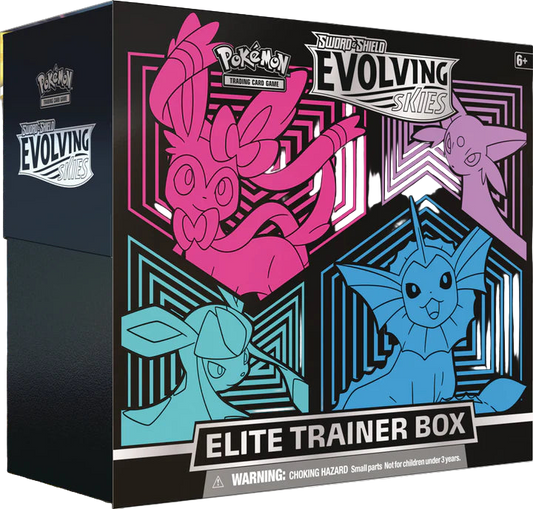 Pokemon - Evolving Skies - Elite Trainer Box - Sylveon, Vaporeon, Glaceon, and Espeon