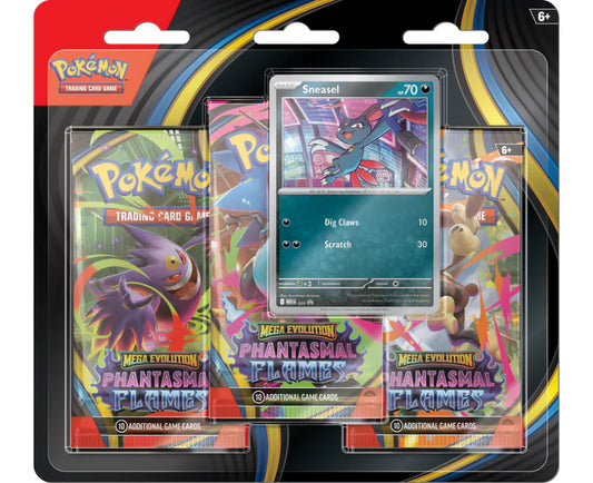 Pokemon - Mega Evolution - Phantasmal Flames - 3 Pack Blister - Sneasel