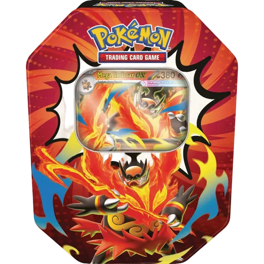 Pokemon - Mega Evolution Tin - Ascended Heroes - Mega Emboar ex