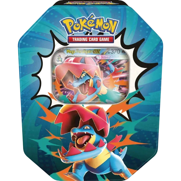 Pokemon - Mega Evolution Tin - Ascended Heroes - Mega Feraligatr ex
