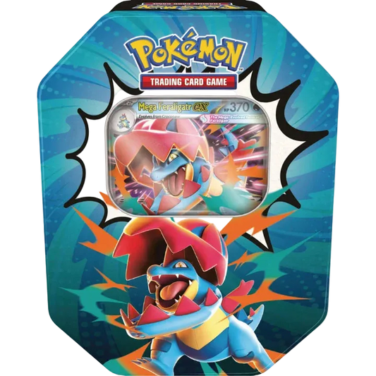 Pokemon - Mega Evolution Tin - Ascended Heroes - Mega Feraligatr ex