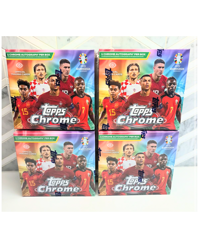 4 Box 2023 - 2024 Topps Chrome UEFA Euro Soccer Hobby PYT - Break #1974