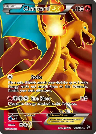 2014 Pokemon Flash Fire Charizard ex Full Art 100/106