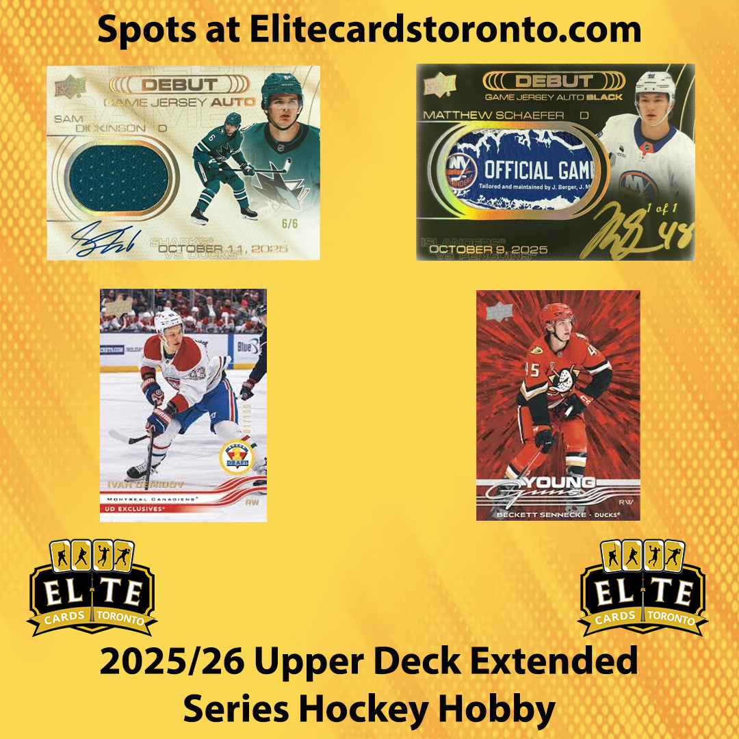 2025 - 2026 Upper Deck Extended Series Hockey Hobby Case Break (12 Box) - Break #3295