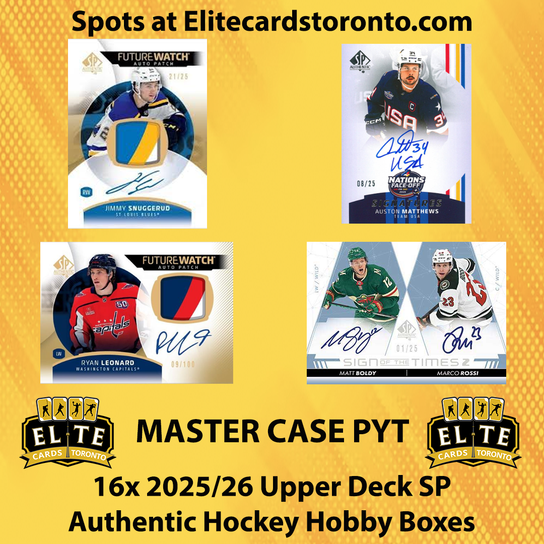 2025 - 2026 Upper Deck SP Authentic Hockey Hobby Master Case PYT (16 Box) - Break #3346