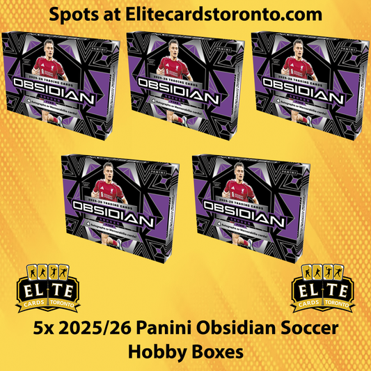 5x 2025 - 2026 Panini Obsidian Soccer Hobby PYT - Break #3552