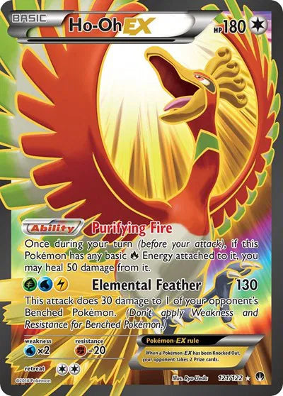 2016 Pokemon BREAKThrough Ho-Oh EX 121/122