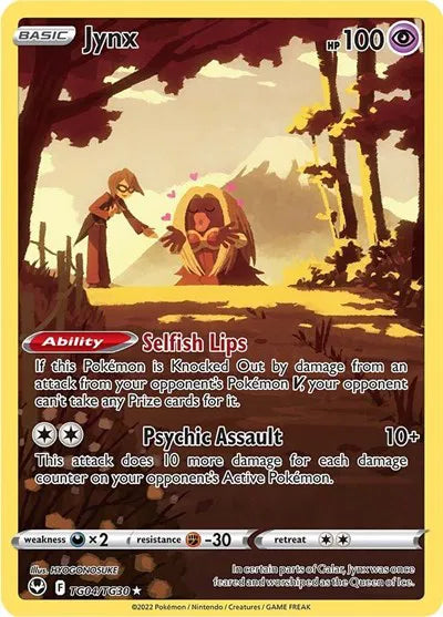 2022 Pokemon Silver Tempest Trainer Gallery Jynx Ultra Rare TG04/TG30