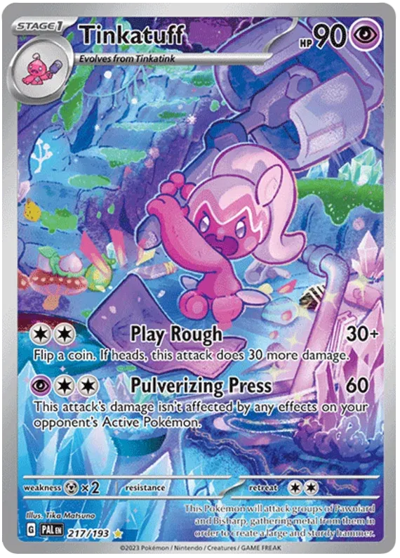 2023 Pokemon Paldea Evolved Tinkatuff Illustration Rare 217/193