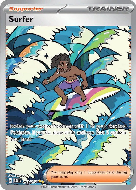 2026 Pokemon Ascended Heroes Surfer Special Illustration Rare 293/217