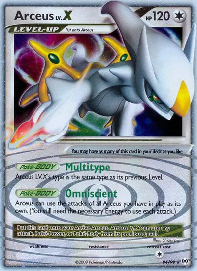 2009 Pokemon Platnium Arceus Arceus Lv. X 94/99