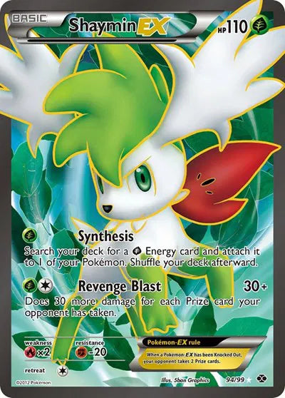 2012 Pokemon Next Destinies Shaymin EX Full Art 94/99