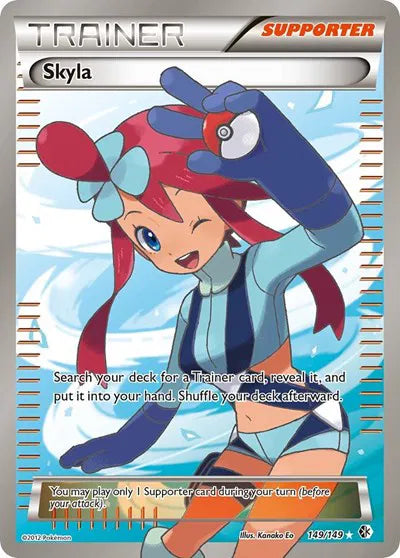 2012 Pokemon Boundaries Crossed Skyla Trainer Full art 149/149