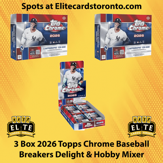 3 Box 2026 Topps Chrome Baseball Mixer w/ Breakers Delight - Break #3475