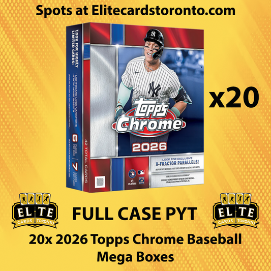 2026 Topps Chrome Baseball Mega Box Case PYT (20 Box) - Break #3474