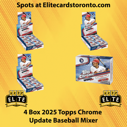 4 Box 2025 Topps Chrome Update Series Baseball Mixer w Breakers Delight - Break #2993