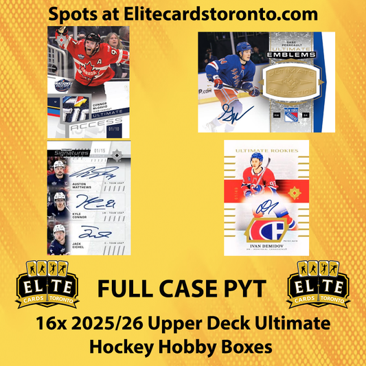 2025 - 2026 Upper Deck Ultimate Hockey Hobby Case PYT (16 Box) - Break #3413